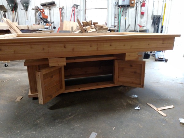 WGB garden raised bed showing doors open